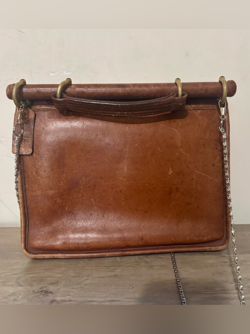 Vintage Coach Willis 9927 Brown Leather Cross Body To… - Gem